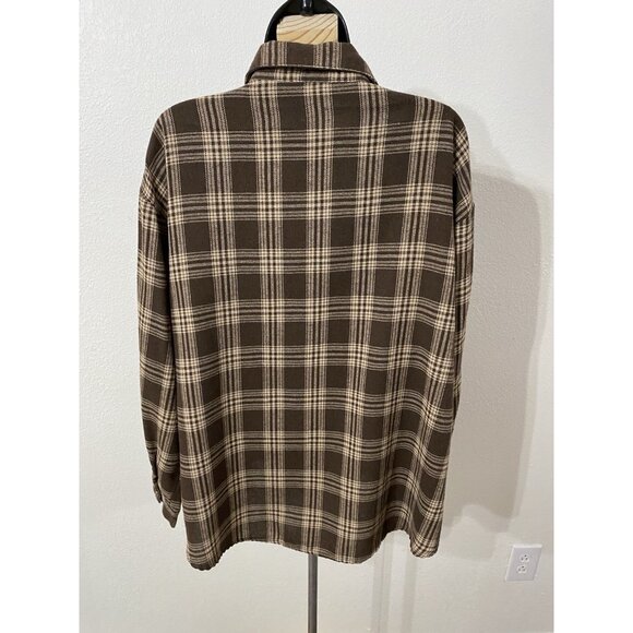 Shein Womens Size Small Shirt Long Sleeve Collared Plaid Check Button Down - Picture 7 of 9